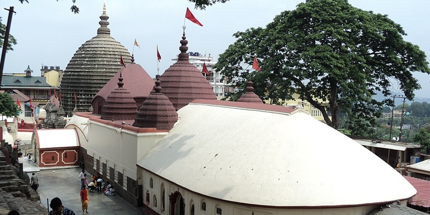 An aerial view of the revered Kamakhya Temple in Guwahati.