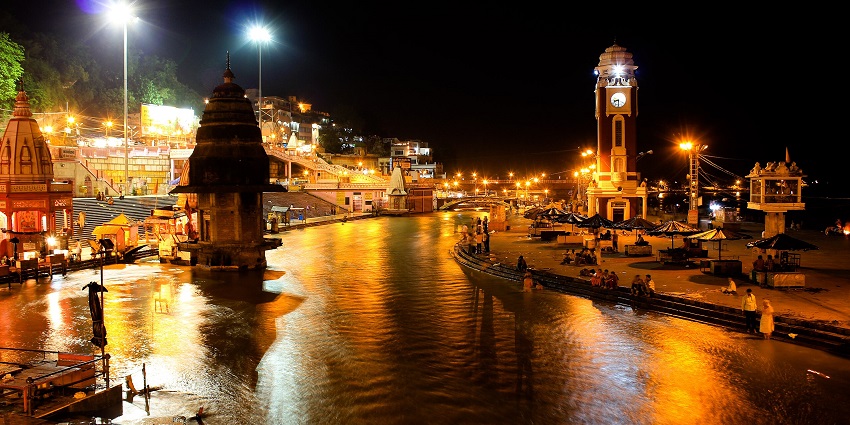 This image is of the river Ganges at Haridwar, Uttarakhand, India.