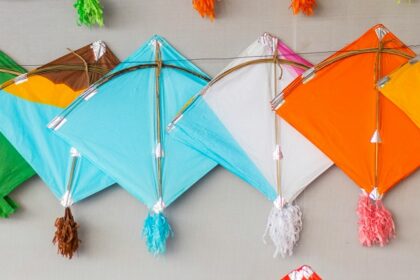 Kite Flying and the celebration during Makar Sankranti, the harvest festival of Bihar.