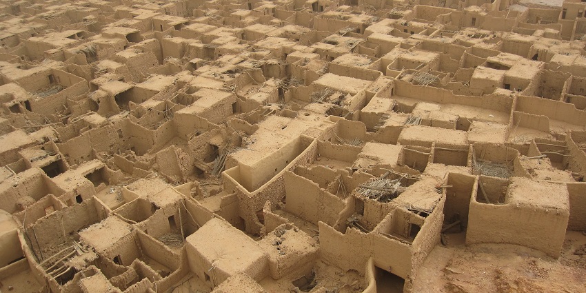 Historic site in Khaybar featuring ancient settlements and structures