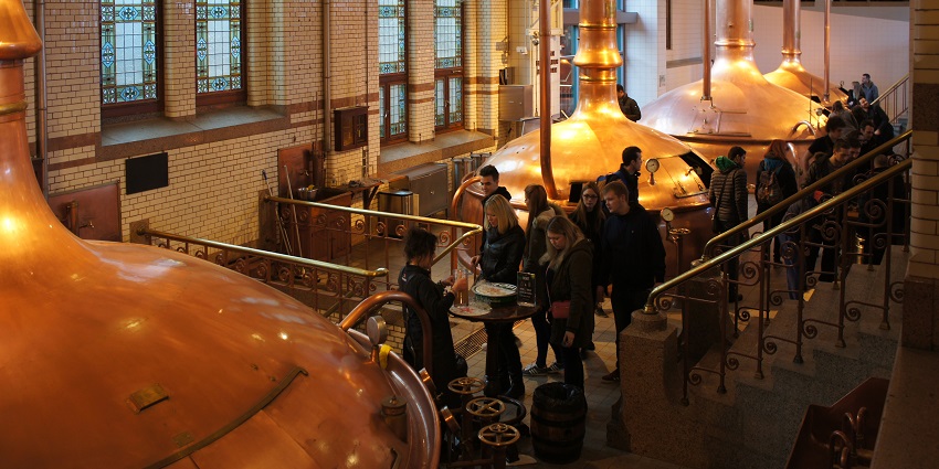 Explore the rich brewing heritage of Heineken's close to the Moco Museum, Amsterdam.
