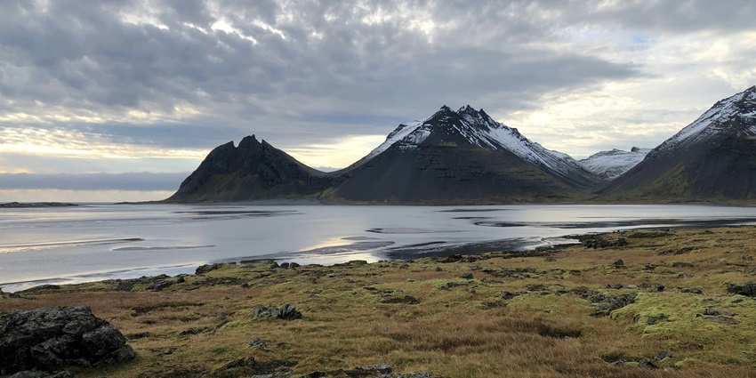 An image of Akureyri's icy shores, one of the best places to visit in Iceland in June.