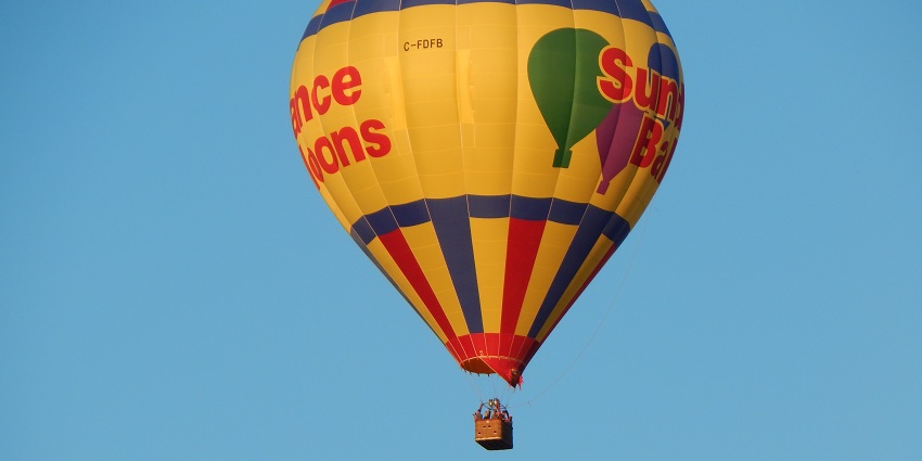 Scenic hot air balloon ride over the Negev desert.