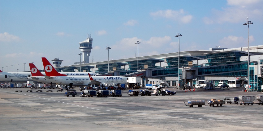 The Istanbul Airport is a primary hub for international flights.