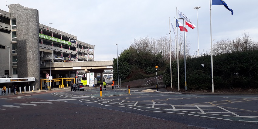 An image of the Manchester Airport which is one of the options to reach the museum.