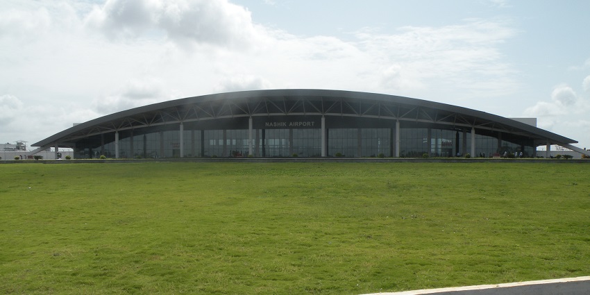 The expansive view of the Nashik airport.