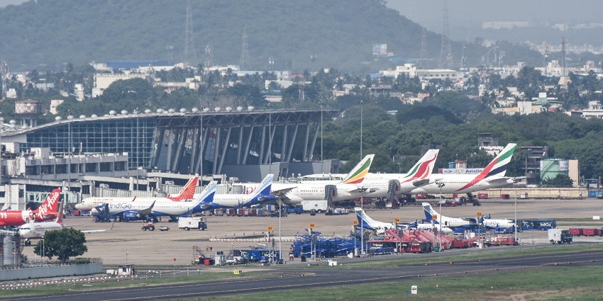 Chennai International Airport connects well to major cities.
