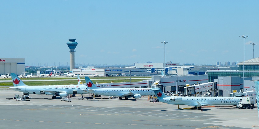 The expansive view of Toronto Pearson International Airport