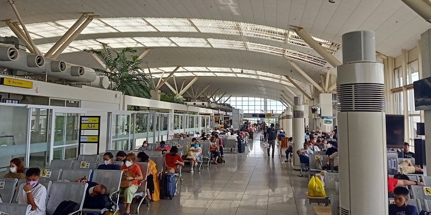 Interior of the terminal building of Tezpur airport, one of the places to reach Tezpur.