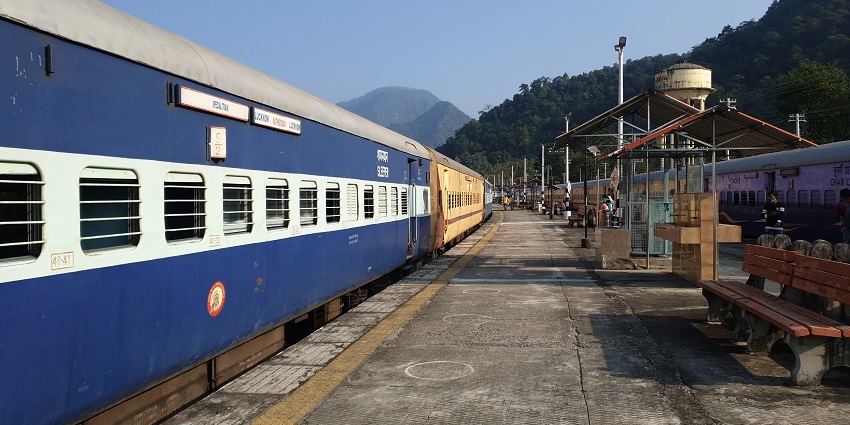Kathgodam Railway Station which is the nearest railway station to Kumaon, Uttarakhand.
