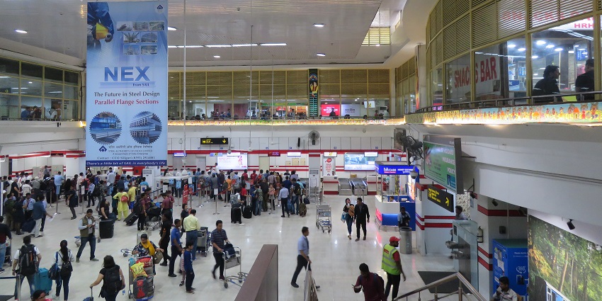 The Bagdogra airport terminal to reach the main destination.