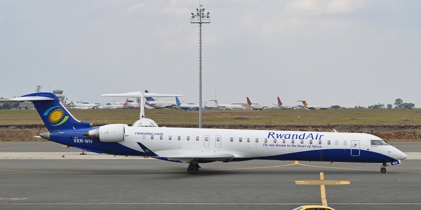 Aeroplane parked at the Jomo Kenyatta International Airport to reach Nairobi National Park.