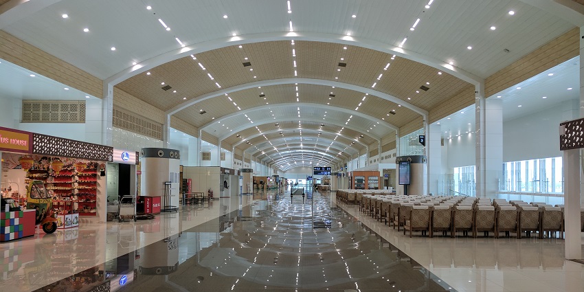 View of the departure area of Cochin International Airport.