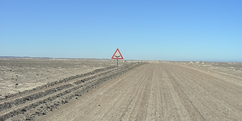 The road that leads to the Skeleton Coast National Park in Nambia is called Windhoek.