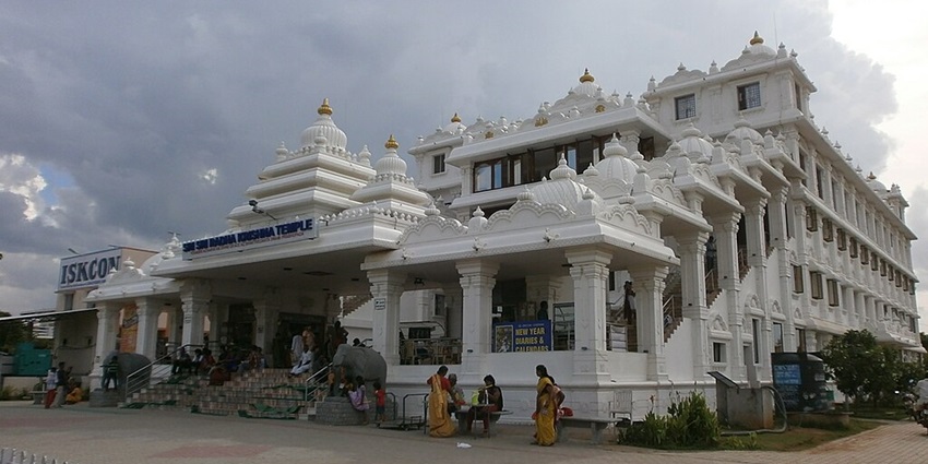 Beautiful ISKCON temple in the landscape Noida in Uttar Pradesh