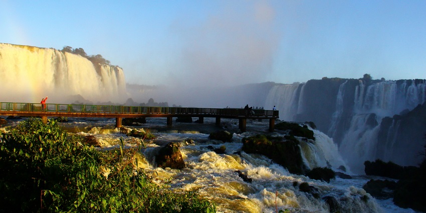 A surreal view of Iguazu Falls, one of the most beautiful brazil waterfalls