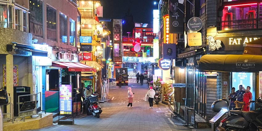Itaewon is a multicultural district with diverse food and culture.