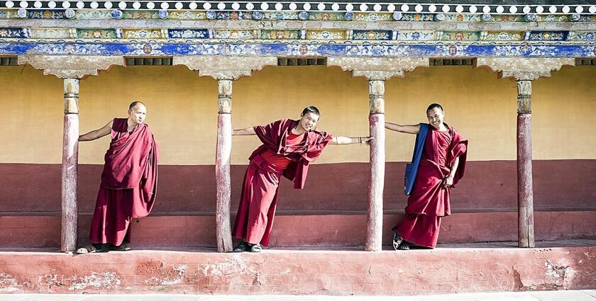 A view of Kalachakra Monastery, an excellent destination for the spiritual sojourner, rendering a peaceful retreat.