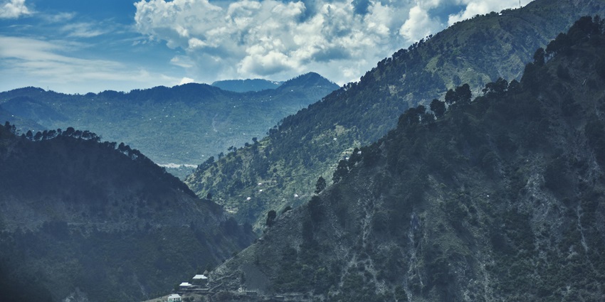 Panoramic image of the beautiful image of the Mountain hill of Himalayas