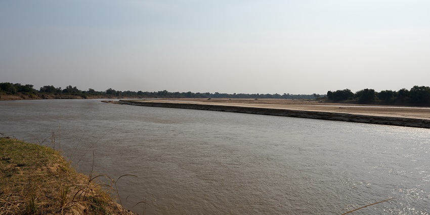 An image of the Luangwa River in South Luangwa National Park in Zambia.
