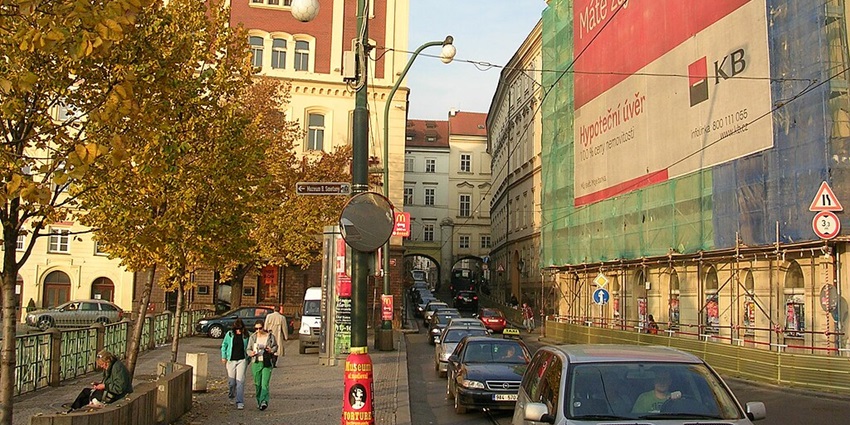Iconic multi-level nightclub, Karlovy Lazne, buzzing with energy in Prague.