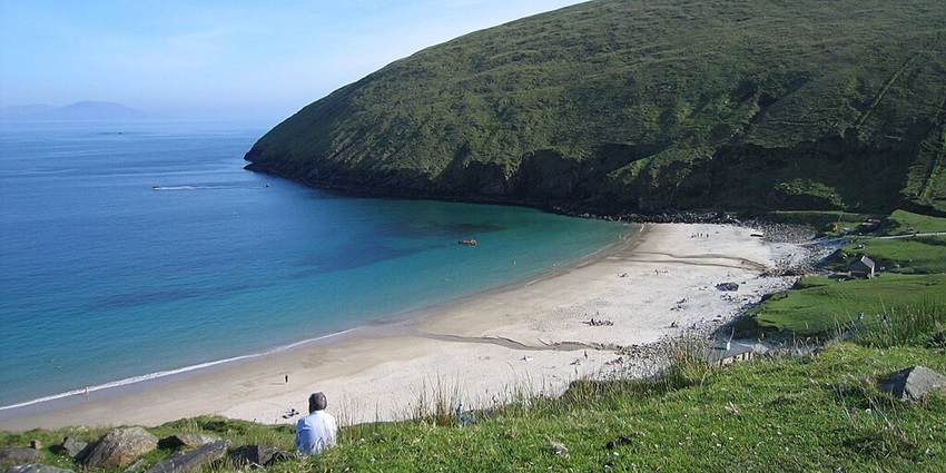 An image of Keem Bay on Achill Island, County Mayo, Ireland, featuring Ireland Beaches