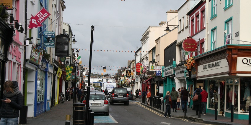 An image of the main street of Killarney, a famous tourist attraction in Ireland.