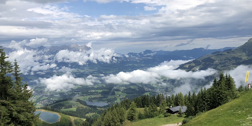 Romantic alpine scenery in Kitzbuhel’s charming ski town.