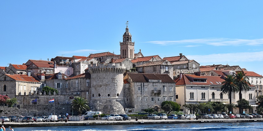 Picturesque view of Historical charm of Korčula Island, Croatia during day time