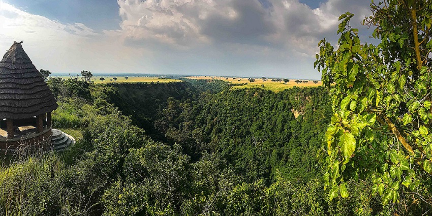 Stunning view from the Kyambura Gorge, a place near the Queen Elizabeth National Park.