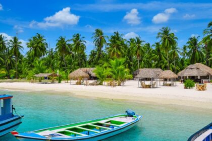 Beautiful huts made for tourists at the shores of Bangaram Island in Lakshadweep, India