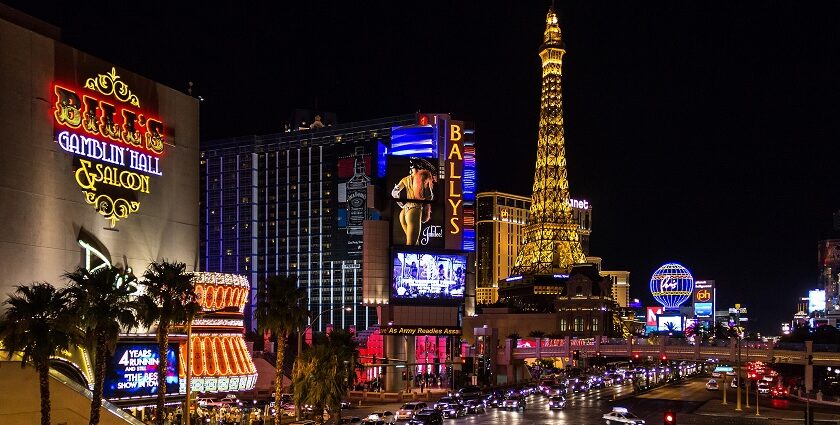 An amazing view of one of the popular Las Vegas music festivals at night