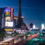 Image of light trails on the Road During Night Time - Explore Las Vegas Nightlife