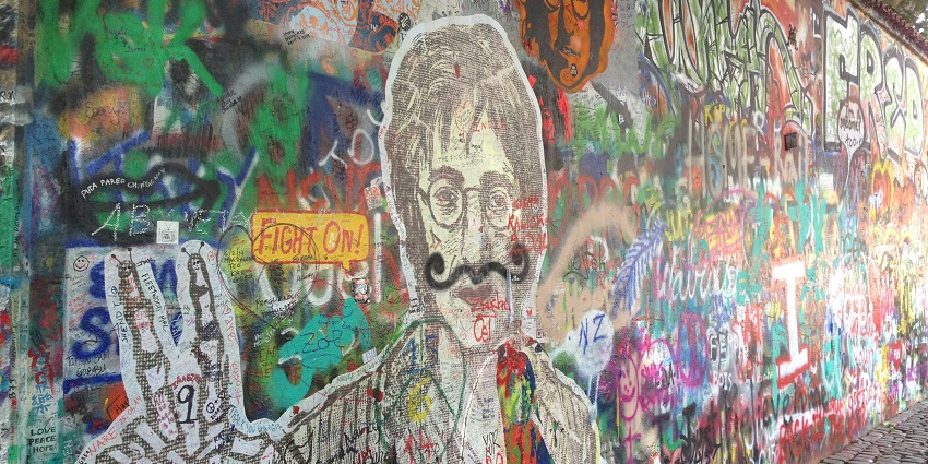 Witness the colourful graffiti-covered Lennon Wall - one of the things to do in Prague.
