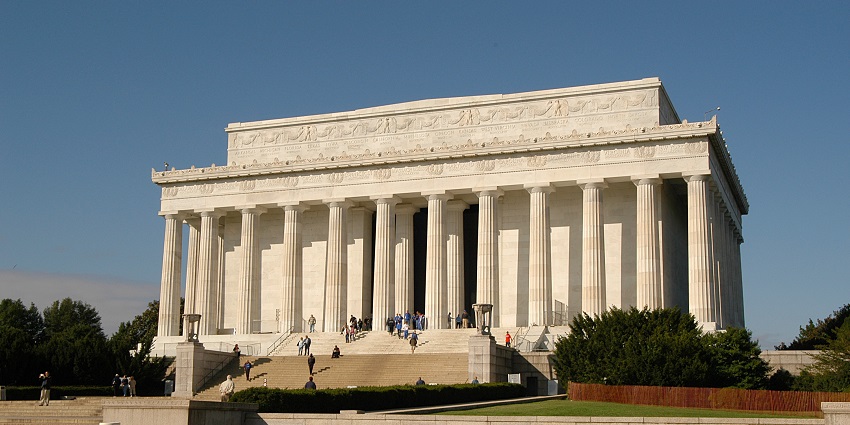An aerial view of one of the spots for Valentine's Day in Washington D.C