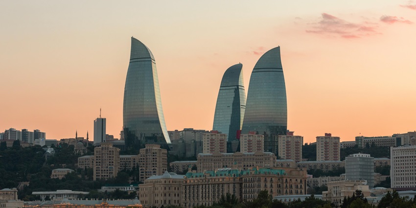 Azerbaijan country located at the boundary of West Asia and Eastern Europe.