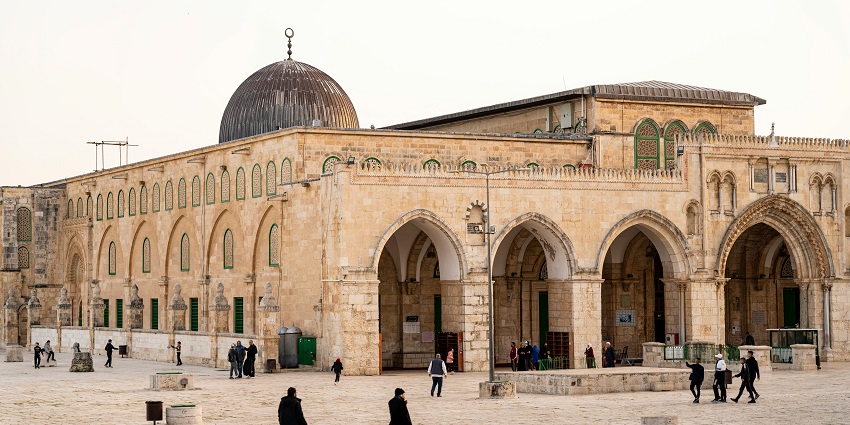 Al Aqsa Mosque is situated in Jerusalem's Temple Mount compound