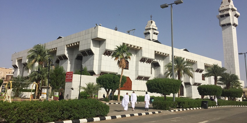 Aisha Mosque in Taneem, serving as Miqat for pilgrims in the western part of Mecca.