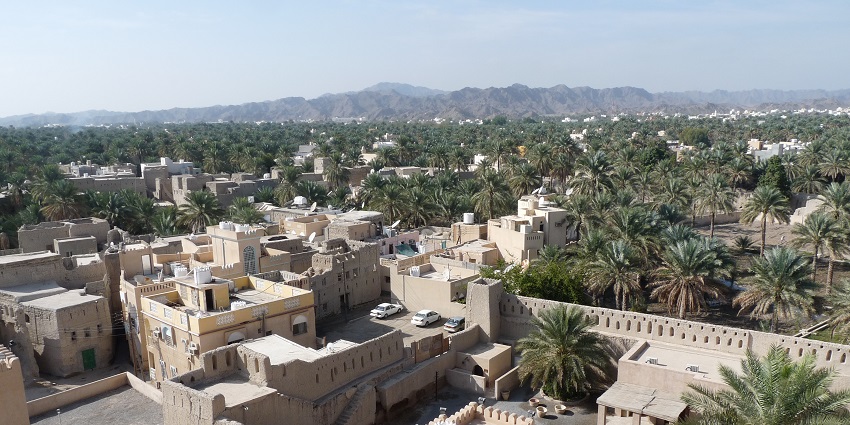 Nizwa Fort within the Al Dakhiliyah region, showcases culture, trade, and architecture.