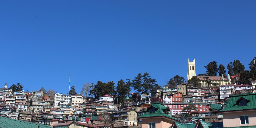 Shimla, a hill station surrounded by the Himalayas, offers scenic views