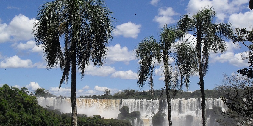 A view of the Iguazu Waterfalls from the lower circuit