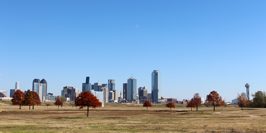An image of the aerial view of Dallas Fort Worth