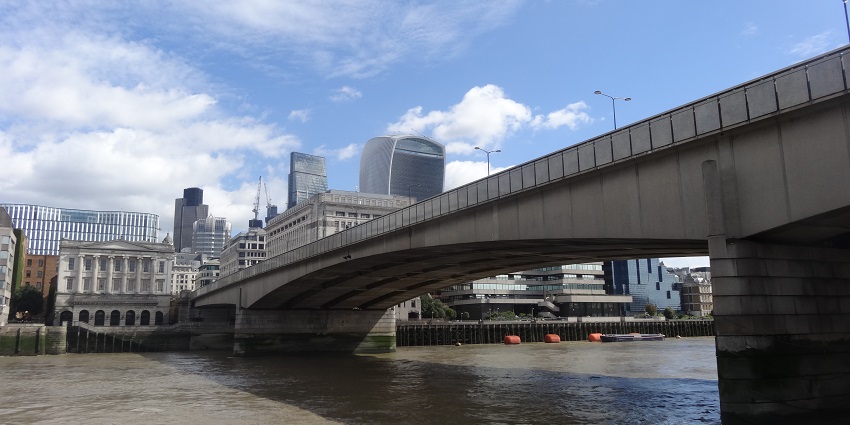 An image of London Bridge in Southwark, London, an iconic structure with tales of ghostly toll collectors and prisoners