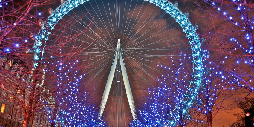 An image of the London Eye, a popular tourist attraction near the Imperial War Museum.