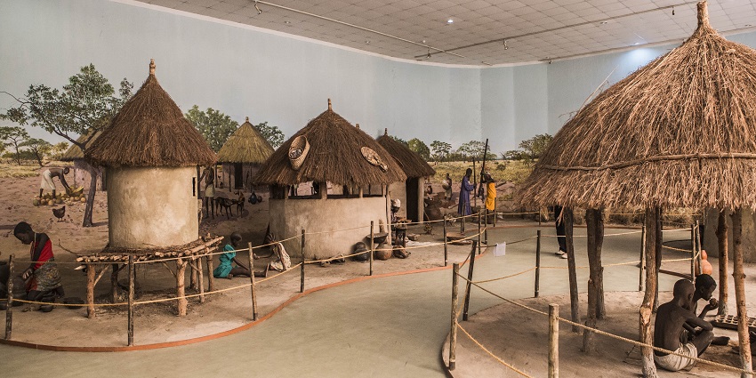 A representation of Zambia’s rural life in the National Museum in Lusaka.