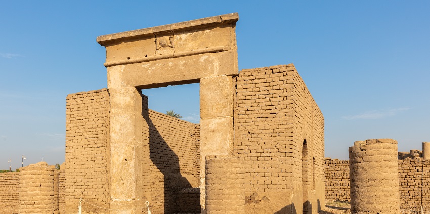 The Luxor Temple Square, where mosques and statues of Ramses II are present in Egypt.