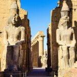 Entrance of Luxor Temple with its architecture during day time view