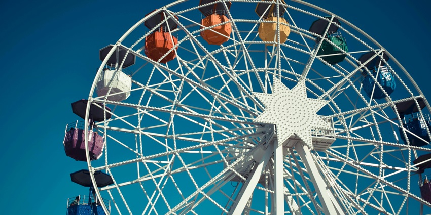 White Steel Ferris Wheel - MM Fun City near Nandanvan Jungle Safari, Raipur