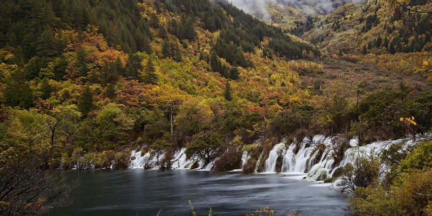 Marvel at all the waterfalls like Pearl Shoal Waterfall on your visit to Jiuzhai Valley National Park