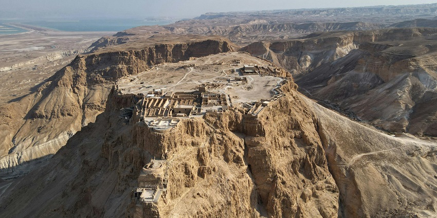 Ancient fortress with breathtaking views of the Dead Sea region.